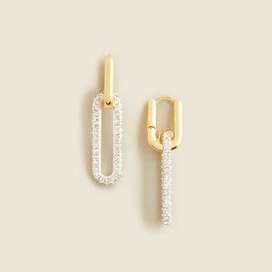 J. Crew Pavé crystal link earrings